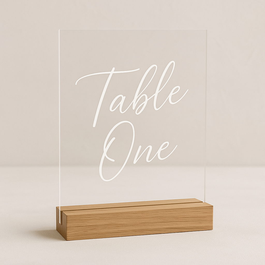 Rectangle Table Number Signs