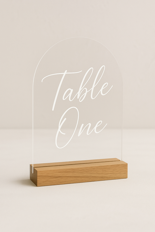Arched Table Number Signs
