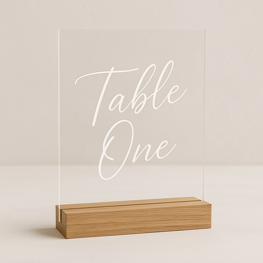 Rectangle Table Number Signs
